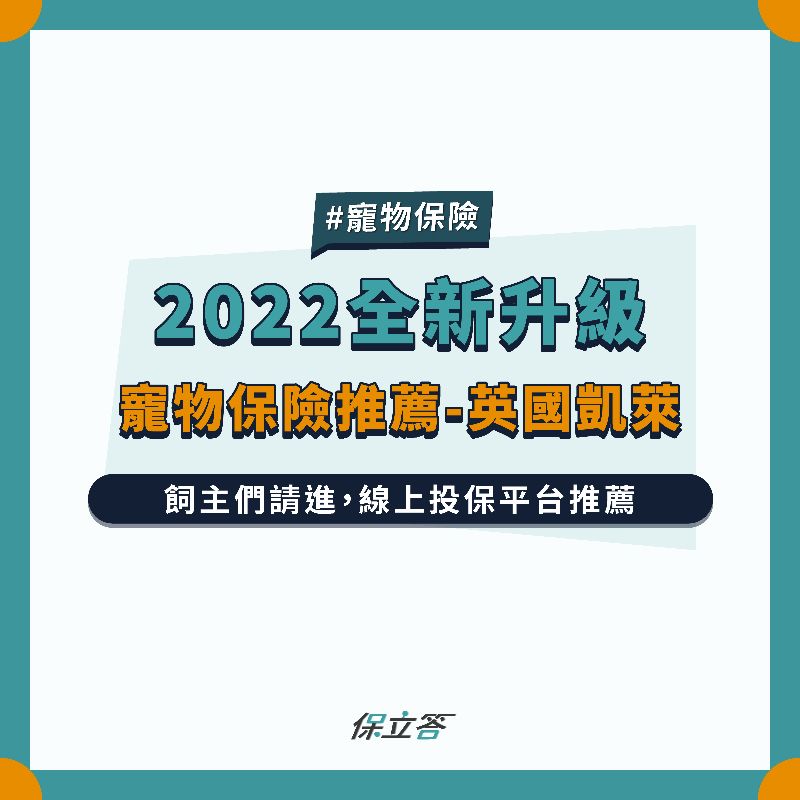 2022全新升級！ 飼主們請進，寵物保險線上投保平台推薦-英國凱萊